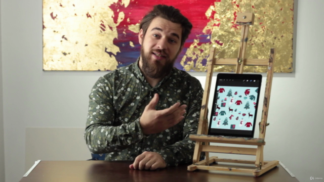 Learn Christmas inspired Procreate Illustrations Pattern – Screenshot 4