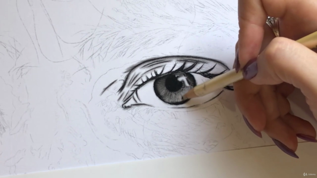 Realistic Pencil Drawing: How to Drawing a Wet Portrait – Screenshot 1