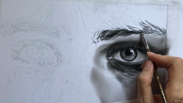 Realistic Pencil Drawing: How to Drawing a Wet Portrait – Screenshot 2