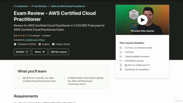 AWS Certified Cloud Practitioner - EXAM REVIEW - 2021 – Screenshot 1