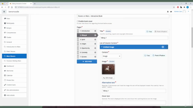 Building an Online Course using H5P and Moodle – Screenshot 3