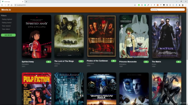 Vue.js: Learning the basics by building a movie web app – Screenshot 3