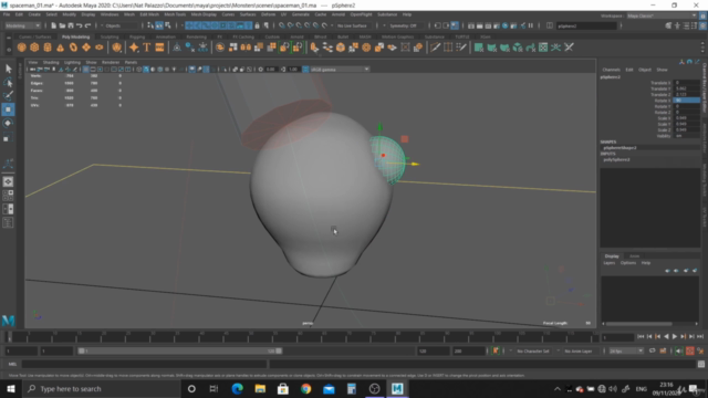 Creating a Cartoon Octopus Monster in Maya 2020 – Screenshot 1