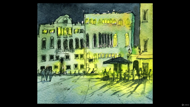 Line and Wash Watercolor Mastery: Venice Landscapes – Screenshot 2
