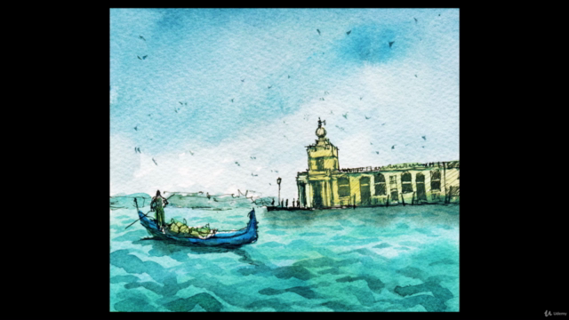 Line and Wash Watercolor Mastery: Venice Landscapes – Screenshot 3