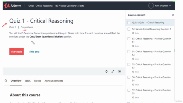 Gmat - Critical Reasoning - 180 Practice Questions+3 Tests – Screenshot 3