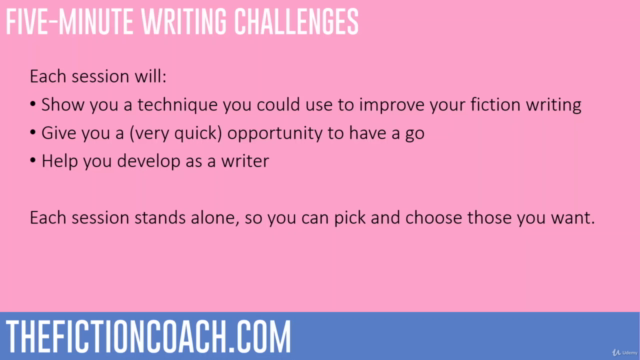 Five-minute writing challenges - extended course – Screenshot 1