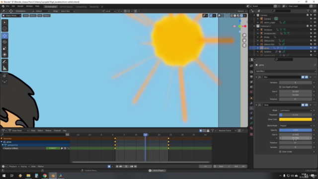 Blender 2d Animasyon (Grease Pencil Draw + Rigging) – Screenshot 3