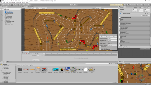 Learn to create a 2D Racing car game for FREE PART 9. – Screenshot 2