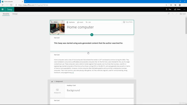 Learning Microsoft Sway from Scratch - Screenshot_02