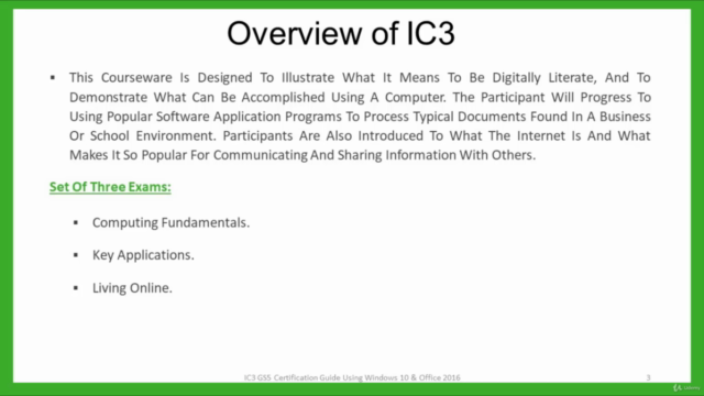 IC3 (GS5) 3EXAMS I الشهادة الدولية للحاسب والإنترنت [ARABIC] – Screenshot 1