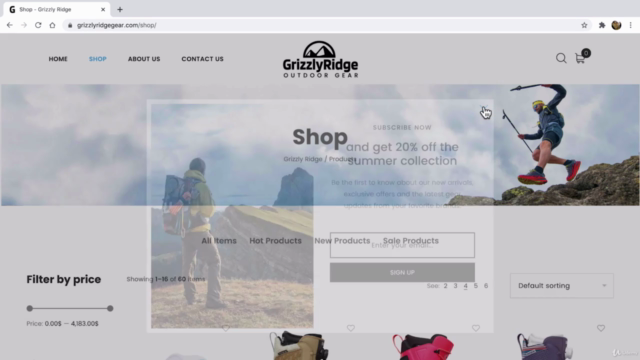 Create Make an Online Ecommerce Store Website: Grizzly Ridge – Screenshot 2