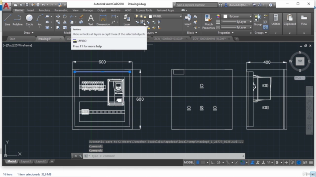 Curso projeto desenho painel elétrico – Screenshot 2
