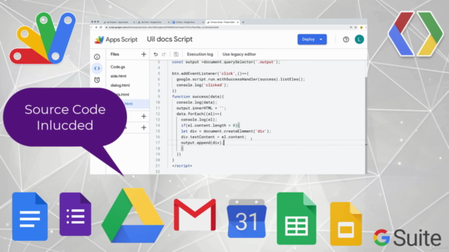 Google Apps Script Complete Course New IDE 100+ Examples - Screenshot_02