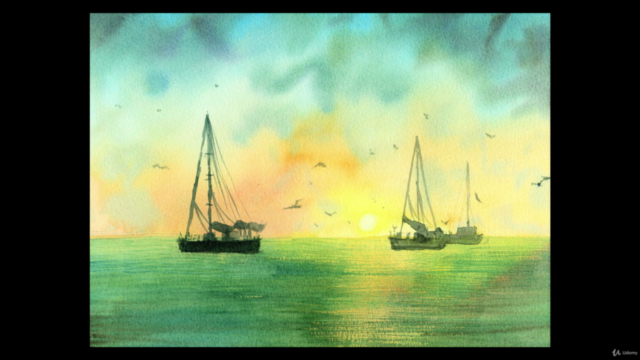 Loose Watercolor Painting Essentials: Boat and Water Scenes - Screenshot_01