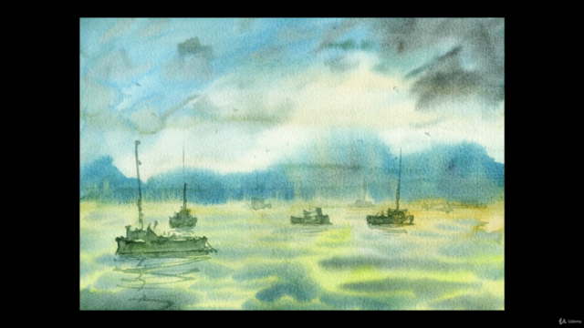 Loose Watercolor Painting Essentials: Boat and Water Scenes - Screenshot_04