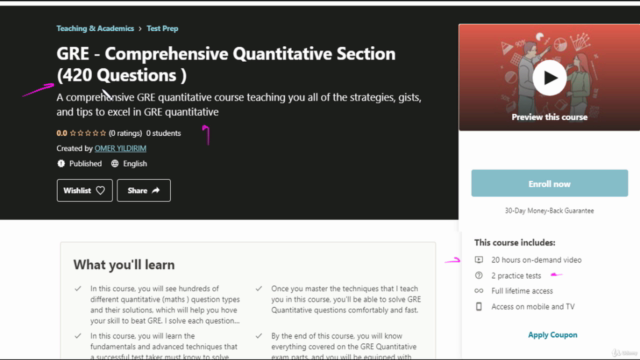 GRE - Comprehensive Quantitative Section (420 Questions ) – Screenshot 4
