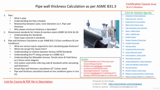 Pipe Wall thickness Calculation II Allowables II PT Rating – Screenshot 1