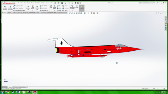 SOLIDWORKS: Lockheed Martin F104 StarFighter – Screenshot 1
