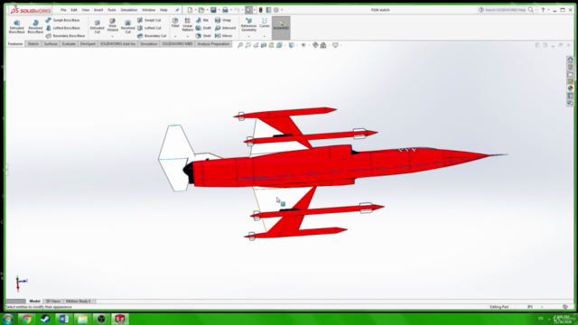 SOLIDWORKS: Lockheed Martin F104 StarFighter – Screenshot 3