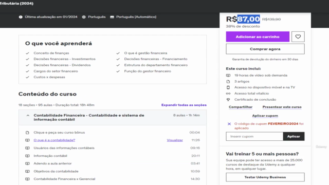 Contabilidade Financeira, Tributária, PIS/COFINS, Compliance – Screenshot 2