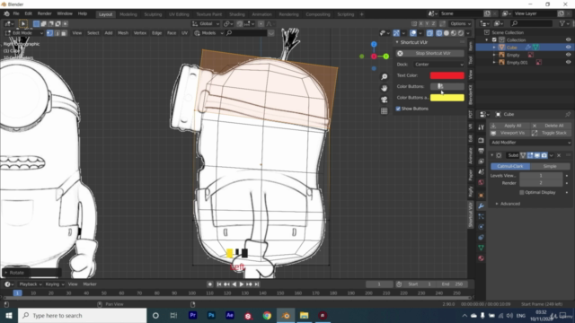 How to Design Minion Character - Blender - Arabic – Screenshot 2