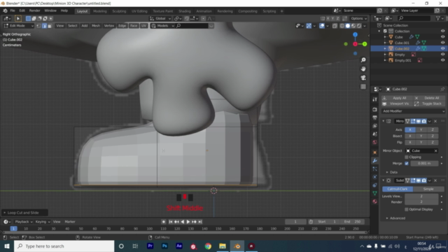 How to Design Minion Character - Blender - Arabic – Screenshot 3