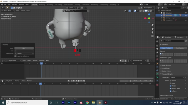 How to Design Minion Character - Blender - Arabic – Screenshot 4