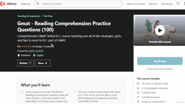 Gmat - Reading Comprehension Practice Questions (100) – Screenshot 1