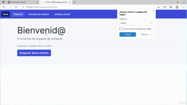 Aprende a crear un sitio web HTML con Bootstrap 5 – Screenshot 3