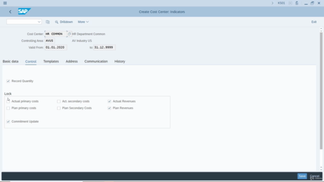 SAP S4HANA Controlling - Cost Center Accounting – Screenshot 2