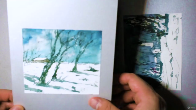 Snow Landscapes: Make 9 Watercolor Greeting Cards - Screenshot_01