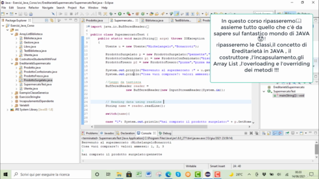 Java Intermediate e le Interfacce Grafiche – Screenshot 1