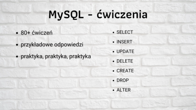 MySQL | ponad 80 praktycznych ćwiczeń + odpowiedzi – Screenshot 3