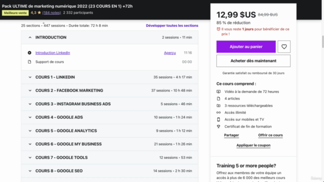 Pack ULTIME de marketing numérique 2022 (27 COURS EN 1) +83h - Screenshot_02