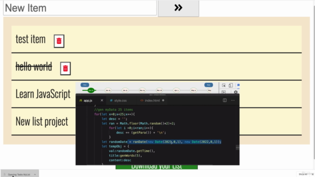 JavaScript Projects JS Dynamic interactive DOM elements - Screenshot_04
