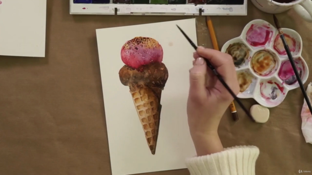 Курс акварельного скетчинга "Иллюстрация со вкусом" – Screenshot 1