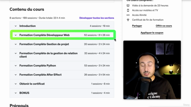 Pack ULTIME de Développement Web 2025 (5 COURS EN 1) + 23H – Screenshot 2