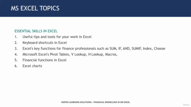 Financial Modelling in MS Excel – Screenshot 1