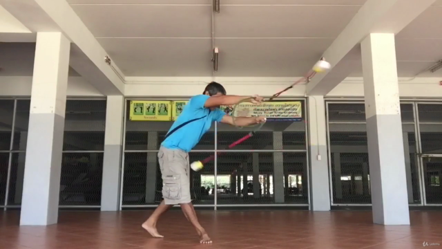 Double poi ,rope poi spinning from krabikrabong basics – Screenshot 4
