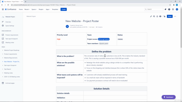 Confluence - The Ultimate Course for Project Management 2025 – Screenshot 3