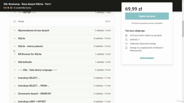 SQL Bootcamp - Bazy danych SQLite - Part I – Screenshot 2