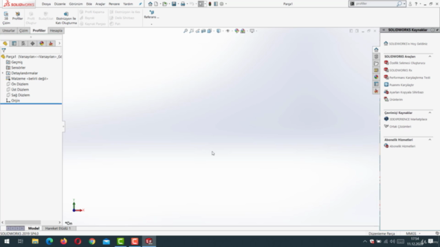 SolidWorks Profiller ile Modelleme Eğitimi – Screenshot 1
