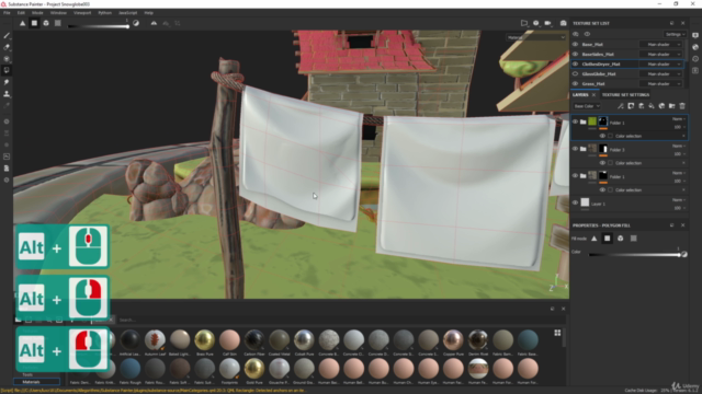 Substance Painter - Texturing multiple stylized assets – Screenshot 4