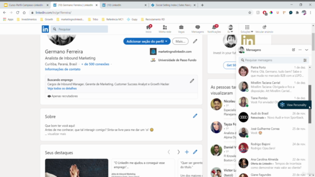 Perfil Campeão no LinkedIn – Screenshot 2