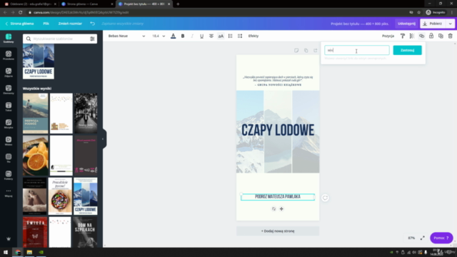 Kurs Canva – Screenshot 1