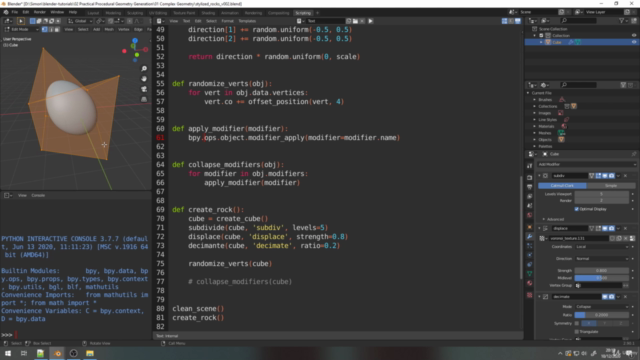 Procedural modeling in Blender with Python – Screenshot 2