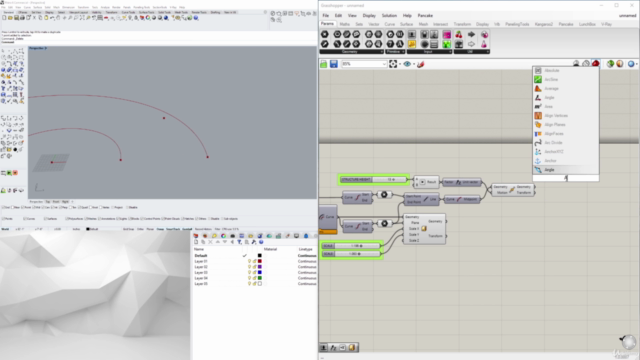 Grasshopper & Rhino Architectural Structure Curve Attractor – Screenshot 2