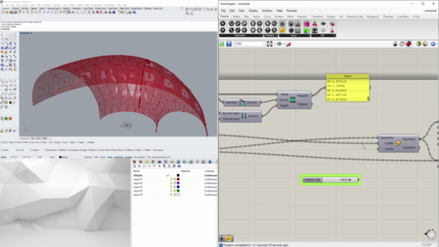 Grasshopper & Rhino Architectural Structure Curve Attractor – Screenshot 3