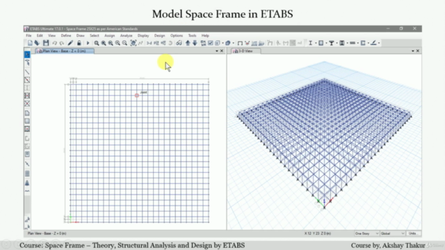 Space Frame: Theory, Structural Analysis & Design by ETABS – Screenshot 4